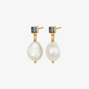 Lulu Earrings Pearl Gold Vermeil